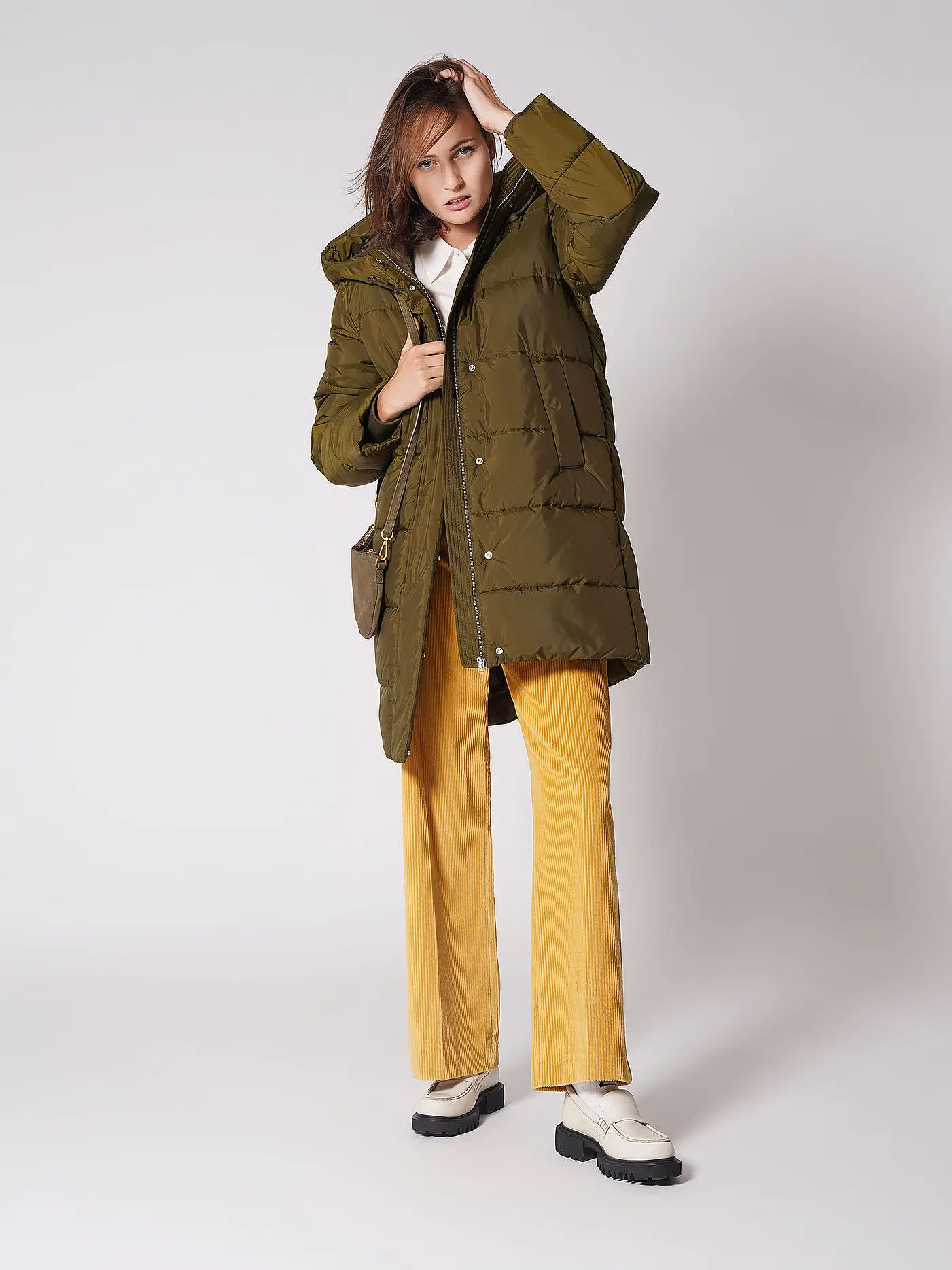LES VISIONNAIRES | Ledertasche - Umhängetasche Alice | olive